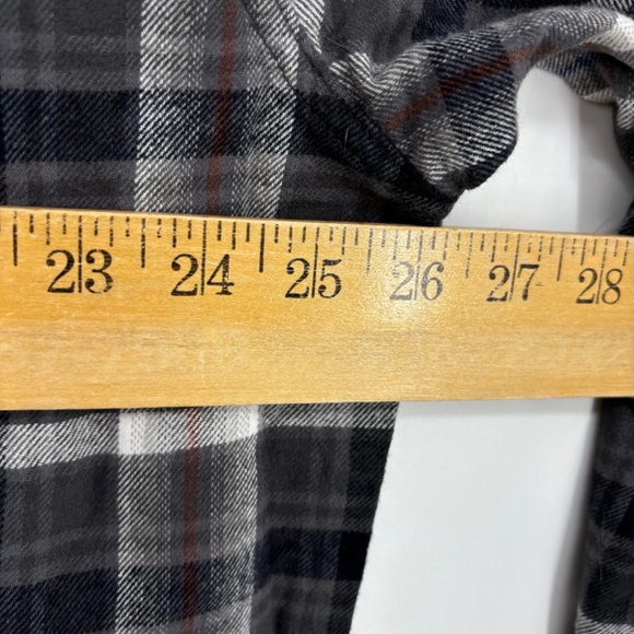 Eddie Bauer Mens XXL Button Front Shirt Bristol Flannel Smoke Gray Long Sleeves - Picture 8 of 10